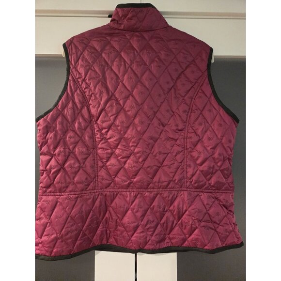 Eddie Bauer Primium Goose Down 650 Fill Puffer Vest Sz XL Quilted Snowflakes - Picture 2 of 13